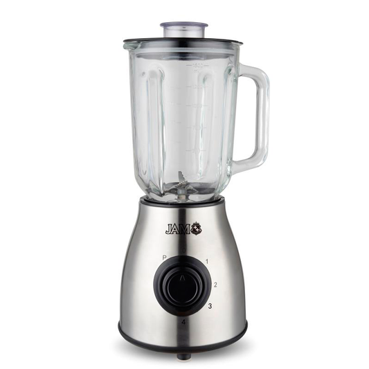 LICUADORA JAM 1.5LTS CUCHILLAS PICAHIELO JARRA DE VIDRIO BASE INOX LIC-650W