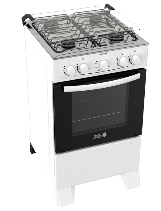 COCINA JAM MOD STANDAR A GAS 4H BLANCO